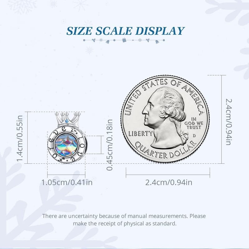 BABAMIA Store Rose Charm Heart Charms for Bracelets 925 Sterling Silver Bead Charm Fits Bracelets and Necklaces Paved with Cubic Zirconia Animal Skull Charm Dainty Halloween Charms Jewelry for Women Girls - Image 5